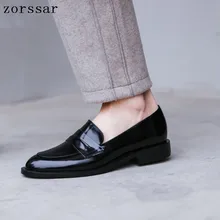 Туфли-оксфорды на плоской подошве в британском стиле; женские весенние туфли-оксфорды из мягкой кожи; повседневная обувь на плоской подошве; женская обувь на шнуровке; броги в стиле ретро