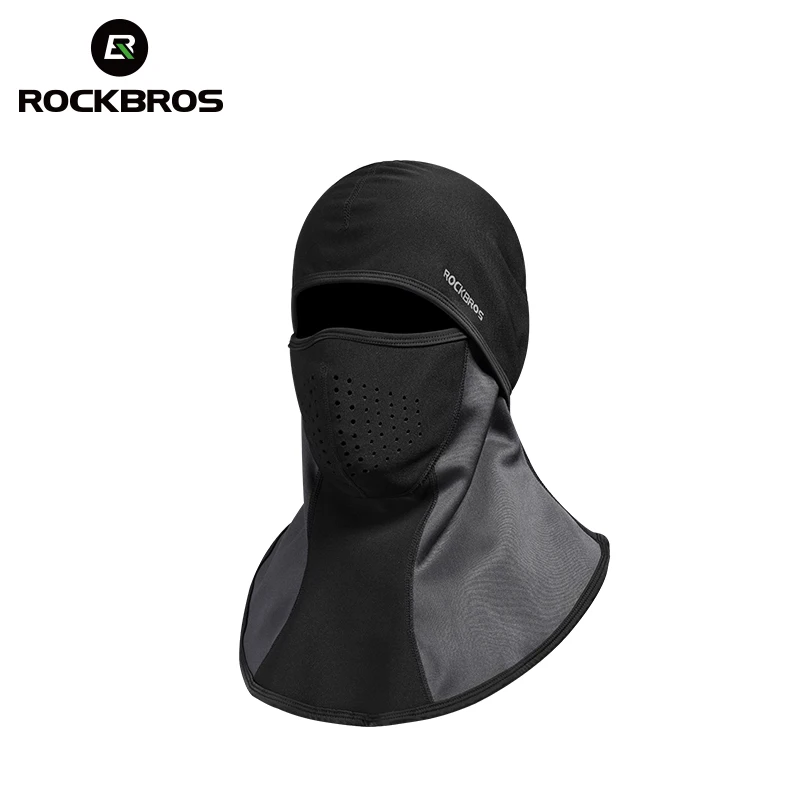 ROCKBROS التزلج المرايل الحرارية الصوف الوجه قناع تزلج وشاح على الجليد القبعات زائد الغبار مرشحات الشتاء الدراجات التخييم بالاكلافا
