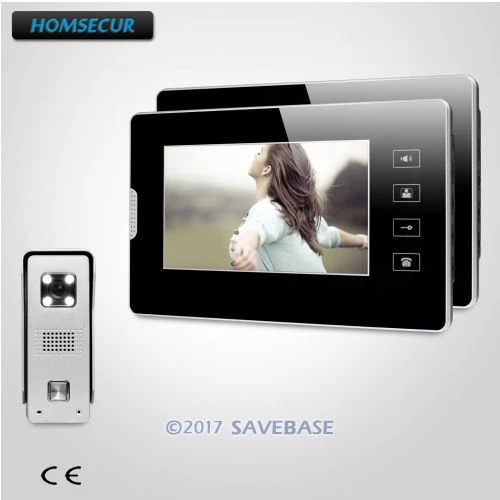 

HOMSECUR 7inch Video Door Intercom System with Touch Panel Monitor for Home Security