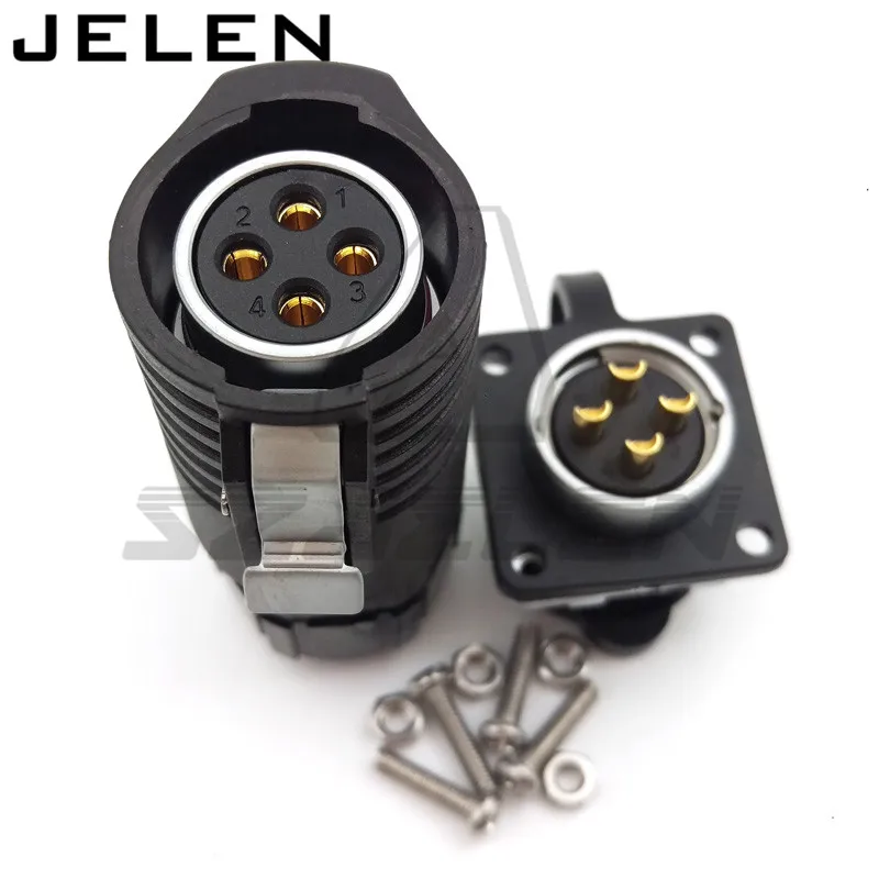 XHE20 IP67 4 pin водонепроницаемые разъемы кабель Разъем Розетка папа|4 cable connector|4 cable4