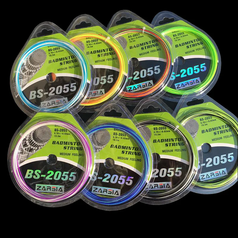 

(10 pecs/lot) ZARSIA BS-2055 Badminton strings training badminton string colorful badminton racket strings Max tension 27 lbs