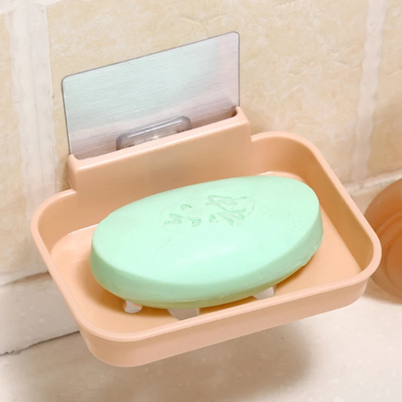 1 шт. бесшовная вставка настенный полый смайлик мыльница с желобками для слива воды лоток аксессуары для ванной комнаты оптом