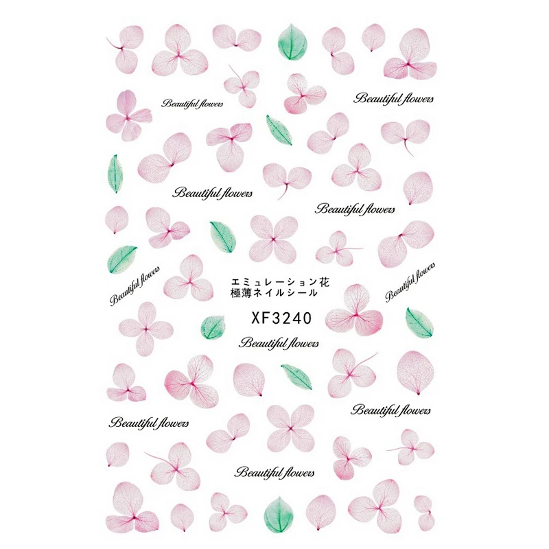 Цветные наклейки для ногтевого дизайна Forever Flower декоративные материалы маникюра