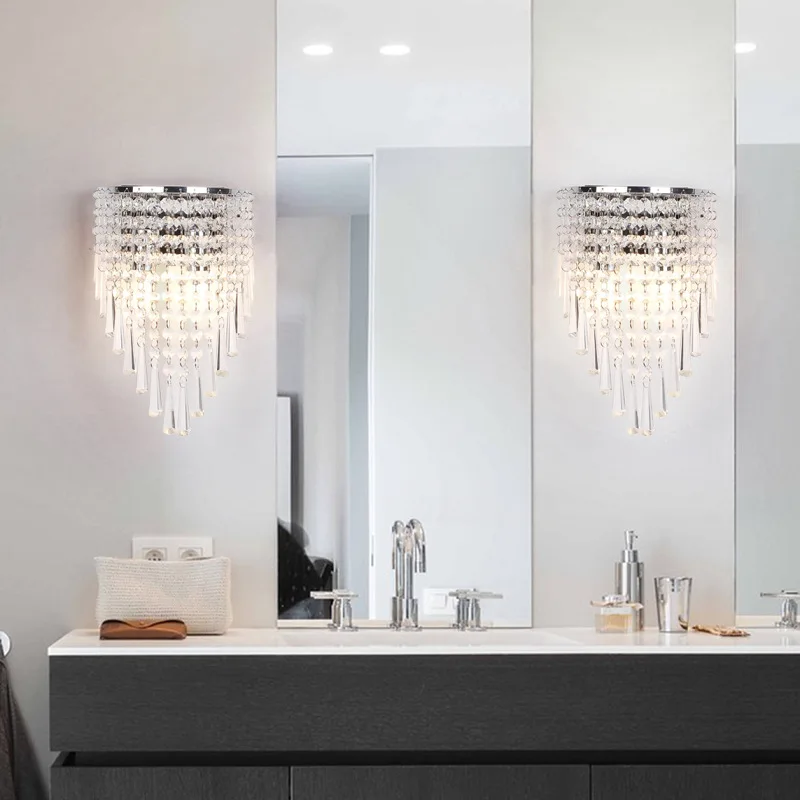 Современный Led хрустальный настенный светильник Гостиная настенный светильник для спальни ванная комната бра домашний внутренний коридор освещение простое украшение