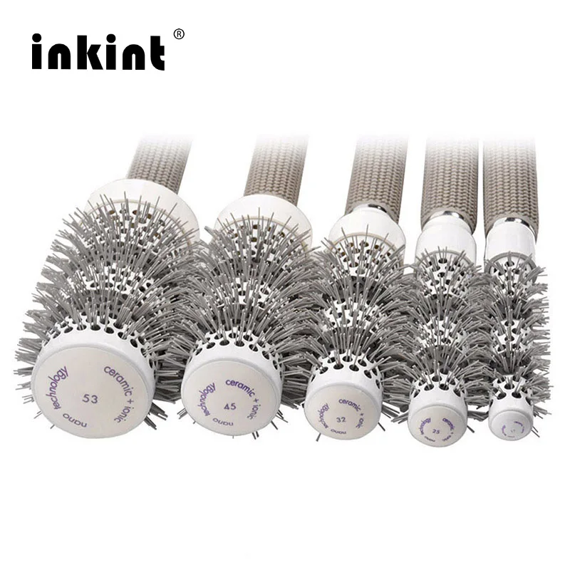 

5 Pcs 19-53 mm Professional Hair Styling Roll Round Hair Comb Hairdressing Barber Hair Salon Hairbrush Hair Dressing Tools S3940