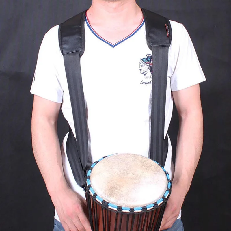 Generic African Djembe Shoulder Strap Polyester Drum Strap African Drum Shoulder Harness Musical Instrument Accessories Black ） 
