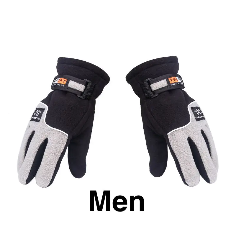 SEAPESCA, регулируемые рыболовные перчатки, мужские, полный палец, противоскользящие, зимние, теплые, для спорта на открытом воздухе, ветрозащитные, для рыбалки, для мужчин, t JK448 - Цвет: Черный