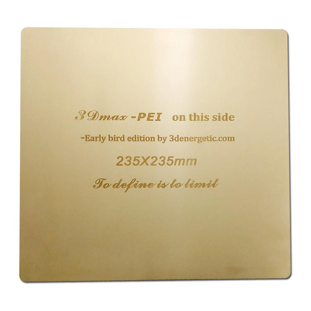

ENERGETIC Upgrade Ender-3/TEVO Build Plate 3D Printer Part Flexible Spring Steel Sheet Platform 235x235mm