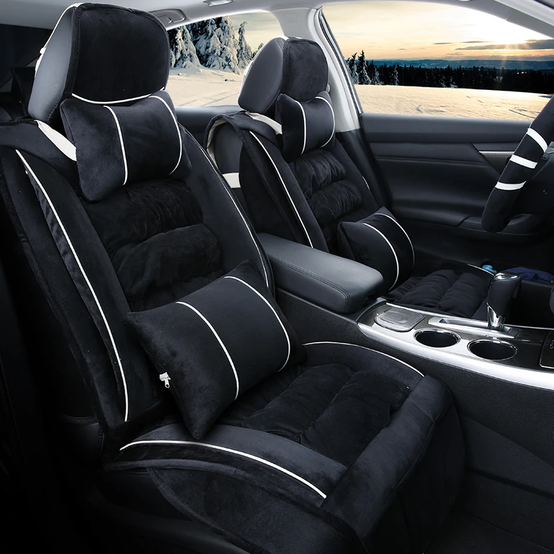 3D зимняя плюшевая подушка для сиденья автомобиля Toyota Camry 40 Corolla RAV4 Verso FJ Land Cruiser LC 200