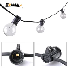 

Moesdal Holiday decoratio 25Ft 7.6M G40 Bulb Globe String Lights with Clear Bulb Patio Lights Vintage Bulbs Decorative Outdoor