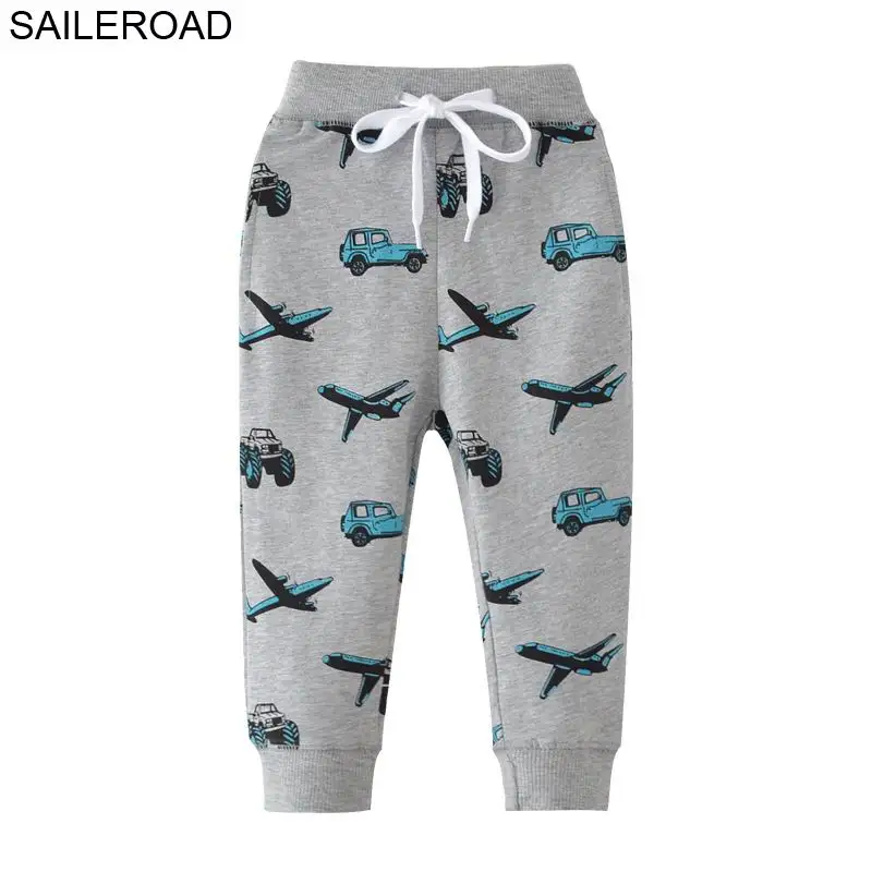 SAILEROAD Мультфильм Самолет Pattern Детские Спортивные Штаны для Мальчиков Детские Брюки От 2 до 7 Лет Дети Мальчик Осенние Брюки Ребенок Мальчик 4 года