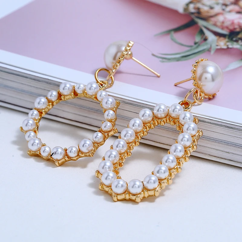 Pearl Dangle Earrings (3)