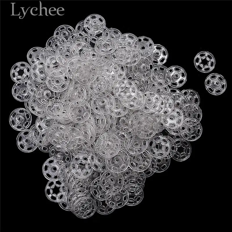 Lychee 100 шт. невидимые пластиковые защелкивающиеся застежки прозрачные кнопки DIY Швейные аксессуары для одежды - Цвет: 20mm