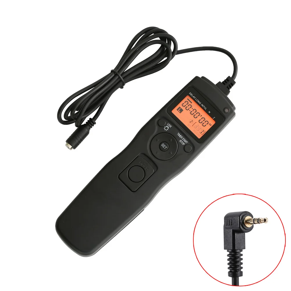 

Hot Sale LCD Wired Timer Remote Control Shutter Release For Canon EOS 30/33/50/60D/1100D Pentax Samsung DSLR Camera C6 Interface