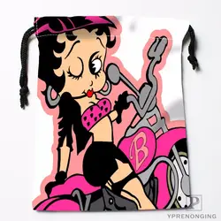 Пользовательские Betty Boop мешки Drawstring печати для хранения мода путешествия мини-сумка Плавание Пеший Туризм игрушки мешок Размеры 18x22 см