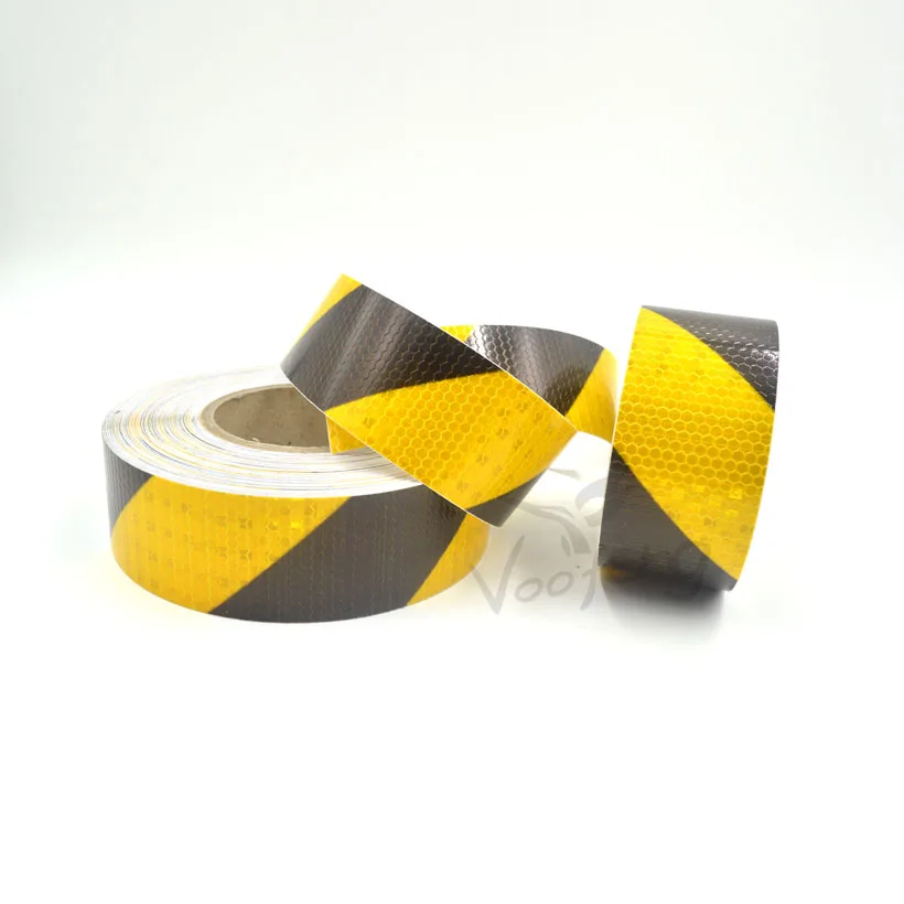 Roadstar 5CMX10M Yellow/Black Dual Color Self Adhesive Warning Tape with High Visibility