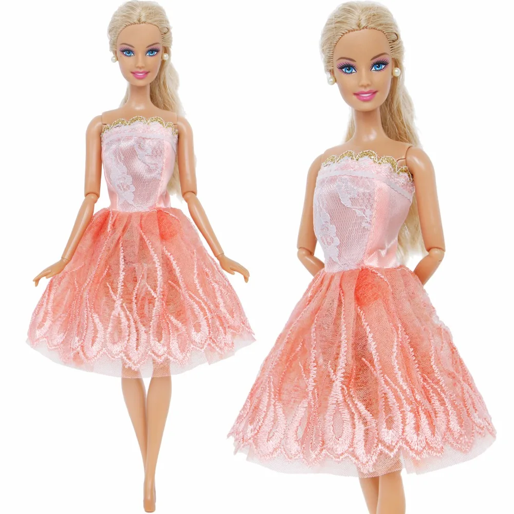 Handmade Elegant Orange Dress Wedding Party Dating Wear Lace Skirt Gown Clothes Accessories For Barbie Doll Girls Christmas Gift Handmade Elegant Orange Dress Wedding Party Dating Wear Lace Skirt Gown Clothes Accessories For Barbie Doll Girls Christmas Gift