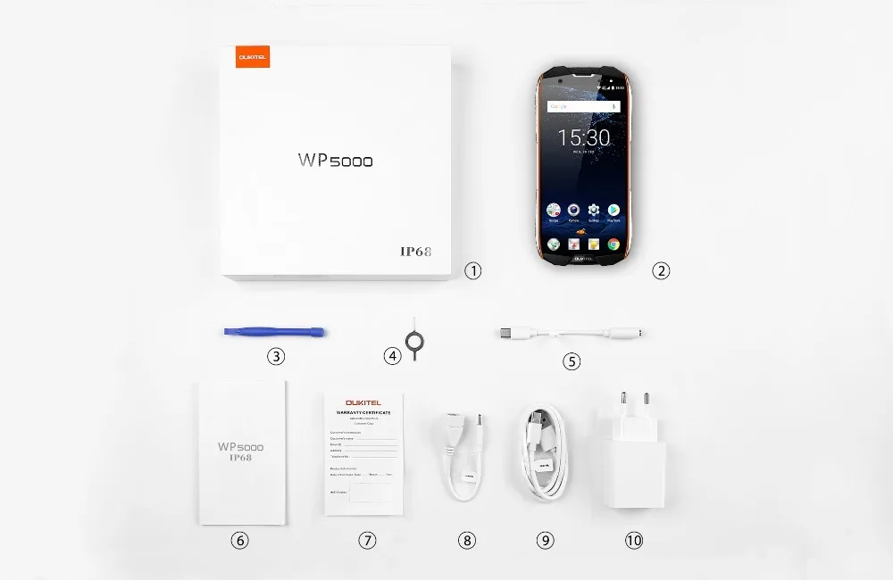 Clearance Original Oukitel Wp5000 Ip68 Waterproof Smartphone Android 7.1 Helio P25 Octa Core 6gb Ram 64gb Rom 5200mah 9v/2a Mobile Phone 24