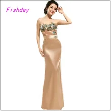 2016 Royal Blue Red Mermaid Champagne Long Sleeveless Chinese Mother of the Bride Evening Dresses Robe de Soiree Dubai Kaftan AS