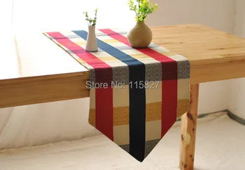 

Free Shipping!England StyleTtable flag Cotton Check Pattern Table Runner Europ Style Dinning Table Runner House decoration