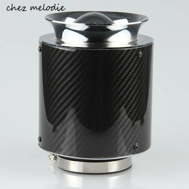 

High-flow Carbon fiber Universal 3'' 76mm neck, 175mm Height, Car/SUV High Flow Cold Air Intake Filter Cleaner