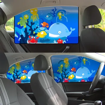 

Car Cartoon Baby Children Magnetic Car Cover Sunshade Curtain Window Sun Visor Protector Universal Cute