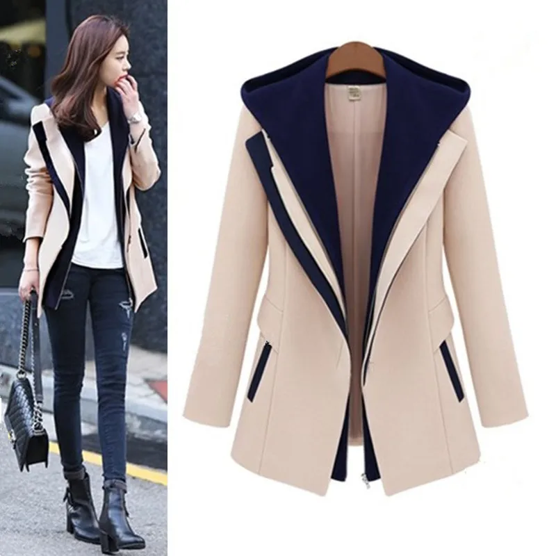 

2019 New Fashion Hot Sale Spring Autumn Winter Street Popular Jackets outerwear thin Patchwork wear Casual women Coats