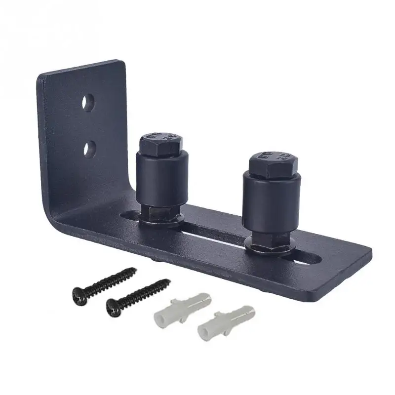 

Adjustable Channel Wall Mount Hardware Kit for Sliding Door Wall with Screws double/single rollers Barn Door Floor Guide stopper