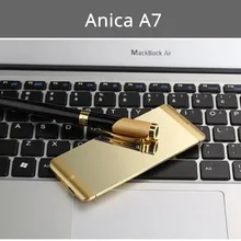 Anica A7 Telefone Com Super Mini Cartão Ultrafino Luxo Bluetooth 1.63 “polegada telefone À Prova de Choque À Prova de Poeira