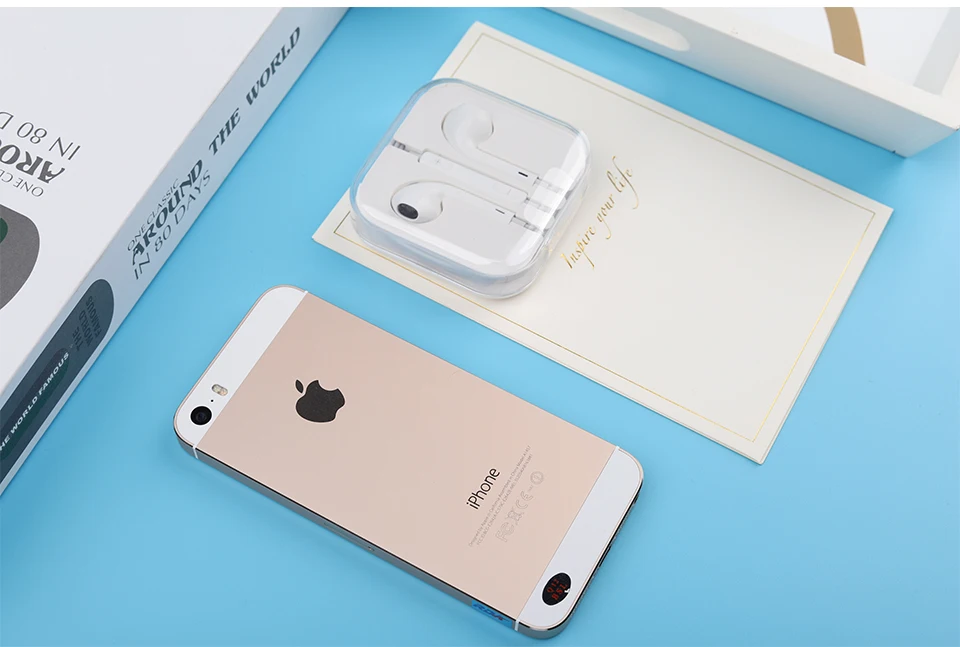 Разблокированный смартфон APPLE iPhone 5S, 4,0 дюймов, A7, 8 Мп, МП, двойная камера, Wi-Fi, Bluetooth, 16 ГБ/32 ГБ/64 ГБ rom, отпечаток пальца, LTE телефон