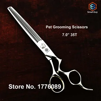 

Free shipment 7.5" inch professional Dog Cat Grooming thinning Scissors, Japan vg10 cobalt steel barber scissors for pet,M-735