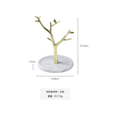 New Natual Marble Leaf Branch Jewelry Stand for Home Decoration and Necklace Rings Display Tree Ornaments