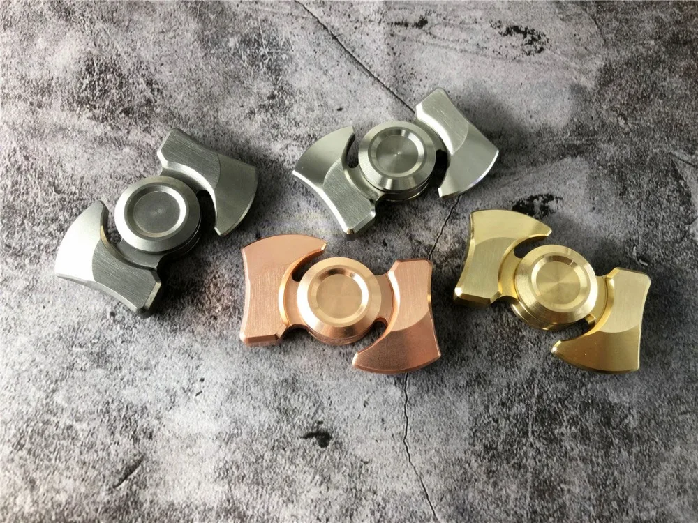 

Red Brass Bow-like Fidget Spinner Fingertip Gyro Metal Color Toy Anytime Outdoor Toy Hand Toy Tool EDC Anti Stress Funny Toy