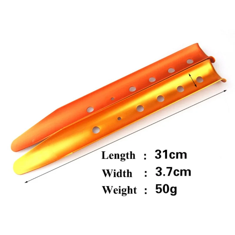 New 4pcs Outdoor Camping Nail Pegs For Tent Aluminum Alloy ABS Hiking Screw Tent Stake Snow Grassland