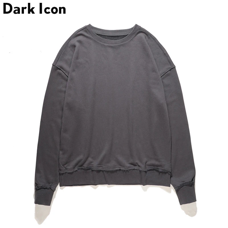 Vintage Washed Material Terry Material Blank Sweatshirt Men 2017 Autumn