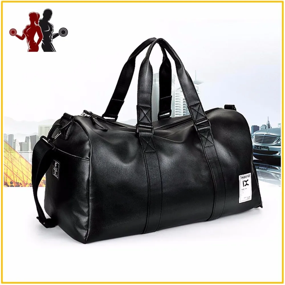 High Quality PU Leather Sports Bags Gym Bags Man Women Classic Sports HandBag Fitness Travel