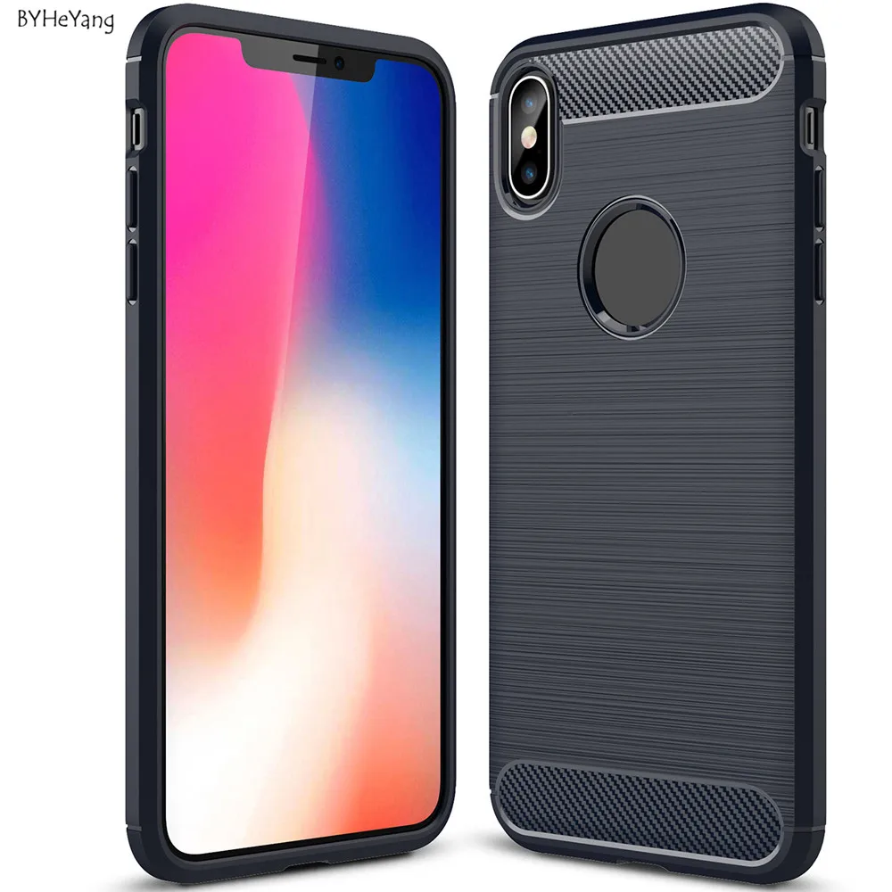 Чехол для iPhone XS max чехлы из углеродного волокна Apple 6 5 дюйма мягкая задняя крышка