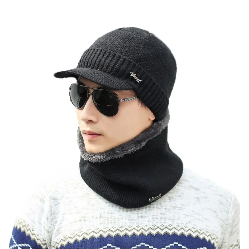 

Brand oZyc Winter Wool Ski Hats Neck Warmer Beanies Knit Men's Hats Caps Skullies Bonnet For Men Women Balaclava Head Caps