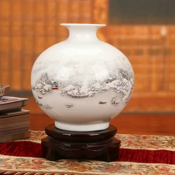 

Jingdezhen ceramic vase pastel snow pomegranate Vase Decoration decoration Home Furnishing modern technology