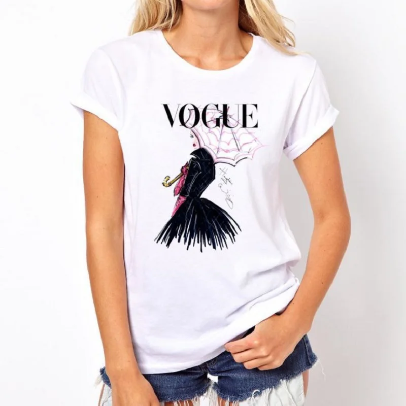 Модная футболка с принтом принцессы в стиле панк, летняя стильная модная женская футболка, забавные повседневные футболки с коротким рукавом в стиле Харадзюку, милые топы