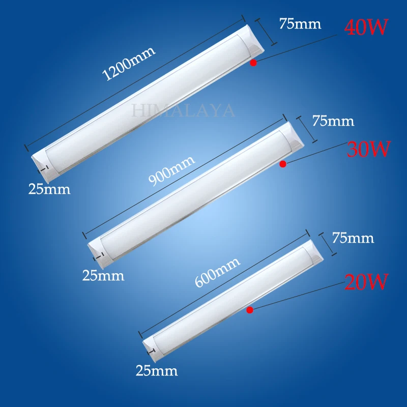 Toika 20 шт 20W30W40W интеграция 0.6m0.9m1.2m LED Batten Light Tube Explosion tri proof Ceiling Three anti light арматура|light