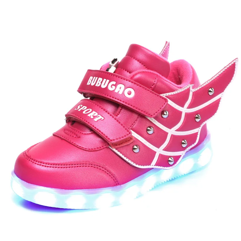 Children Shoes With Light Up Sneakers For Kids USB Charging Sole