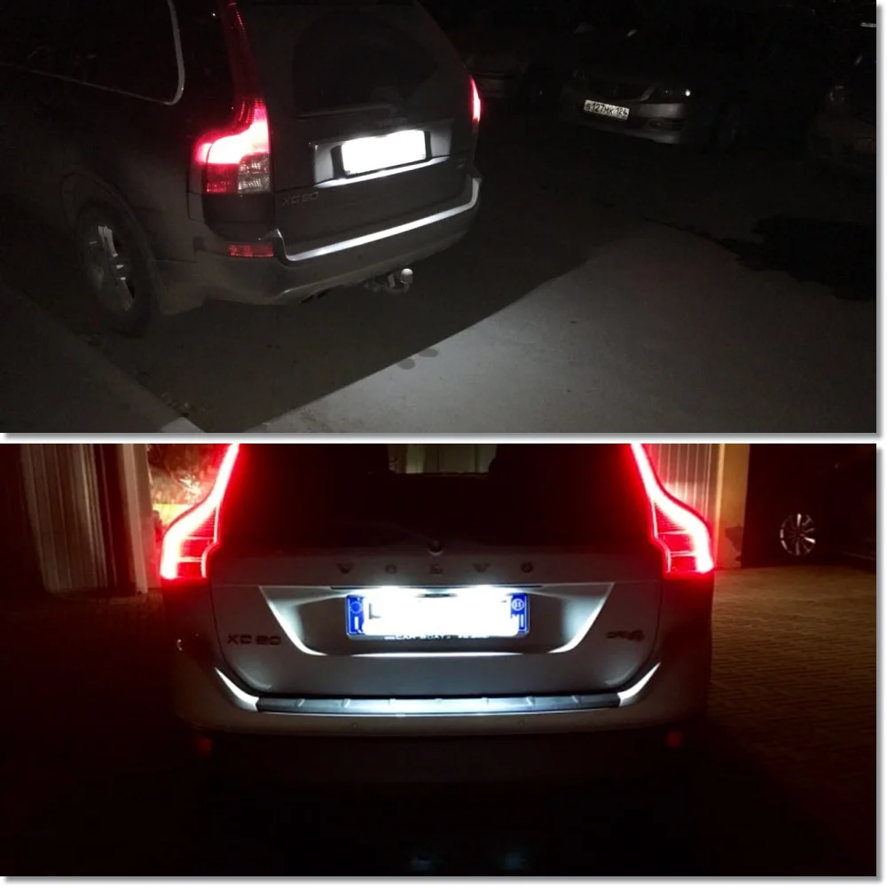 2 шт. Canbus светодиодный номерной знак светильник для Volvo S80 XC90 S40 V60 XC60 S60 C70 V50 XC70 V70