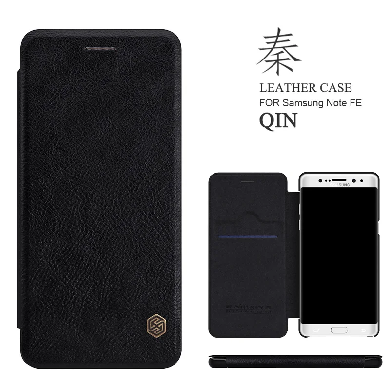 

for Samsung Galaxy Note FE Fan Edition Case Nillkin Qin Series Flip Leather Phone Case Luxury for Samsung Note 7 Back Cover Case
