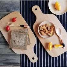 Новая деревянная разделочная доска в японском стиле, кухонный разделочный блок, деревянная тарелка для торта, хлеба, фруктов, пиццы, поднос, инструмент для выпечки 38,5*18 см JJ120