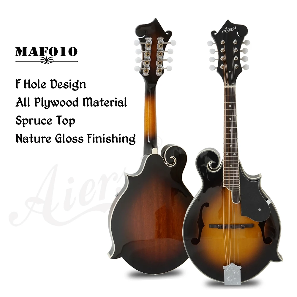 Aiersi бренд ЦВЕТ ламинированный кленовый корпус F Стиль акустическая мандолина модель MAF010
