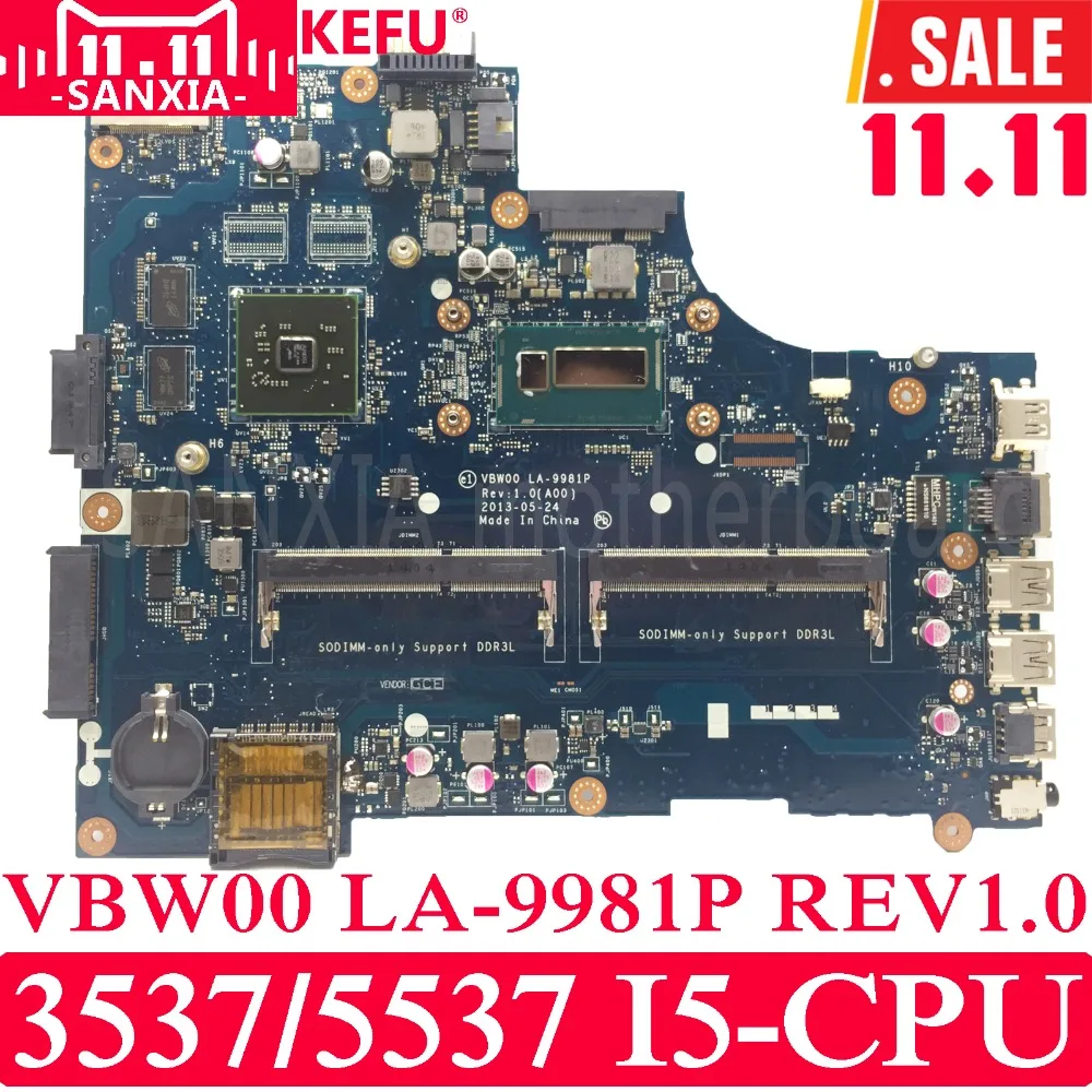 KEFU VBW00 LA-9981P Laptop motherboard For Dell 15R 3537 5537 Test original mainboard I5 CPU KEFU VBW00 LA-9981P Laptop motherboard For Dell 15R 3537 5537 Test original mainboard I5 CPU