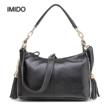 

IMIDO Bags for Women 2018 Female Messenger Bag Genuine Leather Crossbody bags for Ladies Fashion Mum Shoulder Bag Yellow MG063