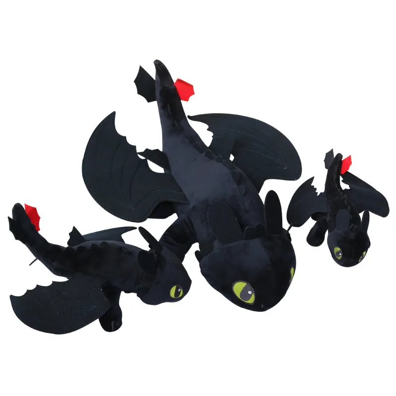 

Movie How to Train Your Dragon plush Night Fury Toothless soft toy for children 4 sizes