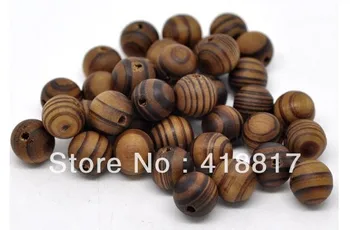 

500pcs Coffee Round Wood Spacer Beads 11mm